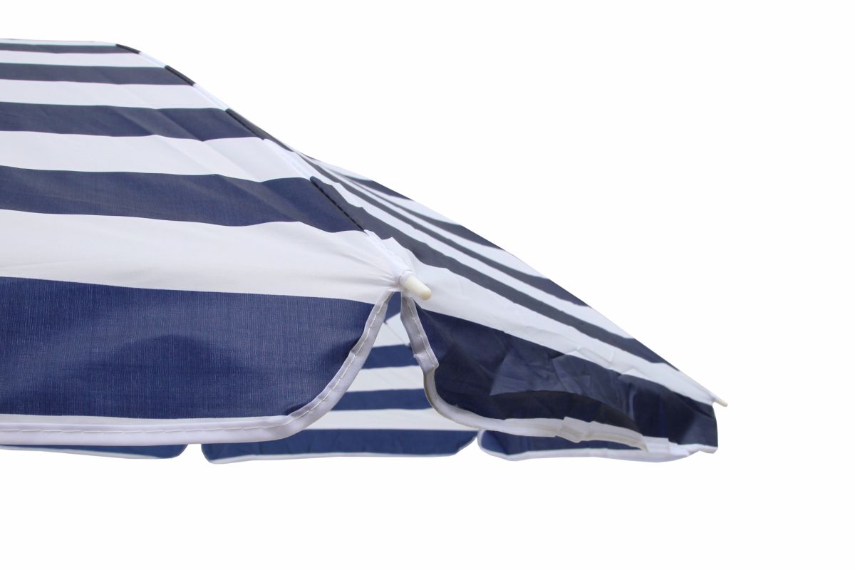 Зонт 2,0м бело-синяя полоска (уп.12шт.) 2 части арт.WRU051-2 "Garden story"